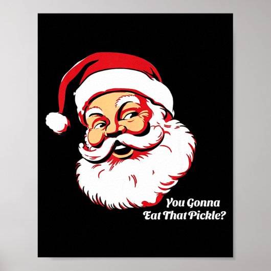 Je gaat dat Ckle grappige kerstman Kerstmis opeten Poster (Voorkant)