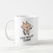 Je gaat dit, Cute Goat Pun Koffiemok (Links)