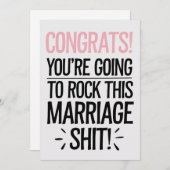 Je gaat dit huwelijk grappige bruiloft rock feestdagenkaart (Voorkant / Achterkant)
