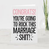 Je gaat dit huwelijk grappige bruiloft rock kaart (Voorkant)