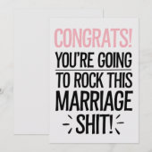 Je gaat dit huwelijk grappige bruiloft rock kaart (Voorkant / Achterkant)