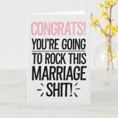 Je Gaat Dit Huwelijk Rocken Grappige Bruiloft Kaart (Gele Bloem)