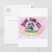 Je gaat dood! briefkaart (Voorkant / Achterkant)