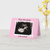 Je gaat een Tante Baby Zwangerschap aankondigen Kaart (Gele Bloem)