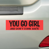 JE GAAT GIRL BUMPERSTICKER (Op auto)