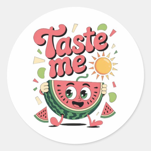 JE GAAT HET PROEVEN! RONDE STICKER (Voorkant)