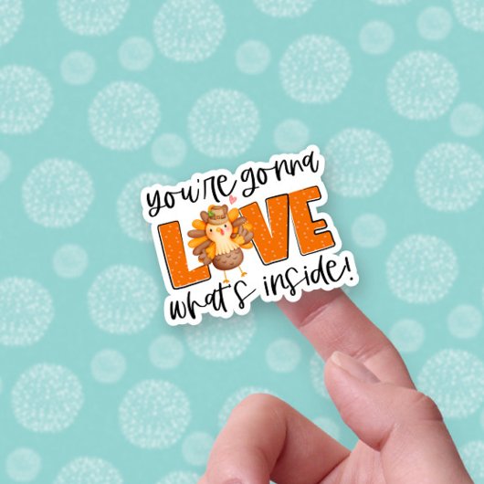 Je gaat houden van wat er in Herfst Turkije zit Sticker