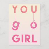 Je gaat meisjes - Motivatie prijsopgave Briefkaart (Voorkant)