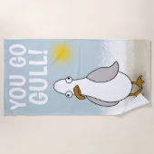 Je gaat met Funny Seagull Strandlaken (Voorkant)