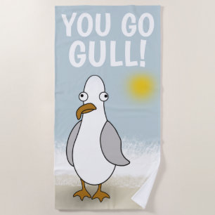 Je gaat met Funny Seagull Strandlaken