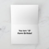 JE GAAT NAAR **18** BIRTHDAY KAART (Binnen)