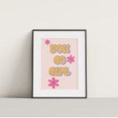 Je gaat naar meisje, kleurrijk Motivatie Poster