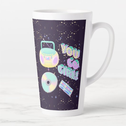 Je gaat naar muziek van 90 jaar latte mok (Rechts)