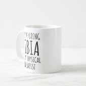 Je gaat naar Tibia, een geweldige fysiotherapeut Koffiemok (Voorkant links)