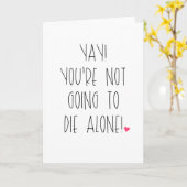 Je Gaat Niet Alleen Dood Kaart (Gele Bloem)