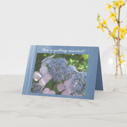 Je gaat trouwen! Hydrangea gefeliciteerd Kaart (Gele Bloem)
