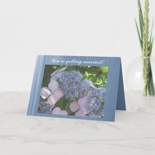 Je gaat trouwen! Hydrangea gefeliciteerd Kaart (Voorkant)