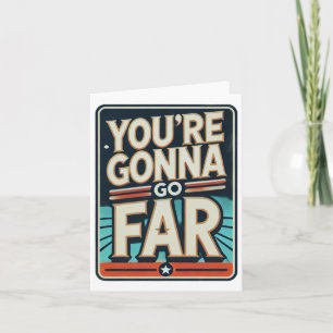Je Gaat Ver Komen Sticker Kaart