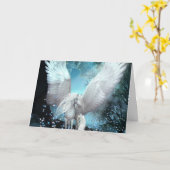 Je gaf me vleugels die Pegasus sprankelden Kaart (Gele Bloem)