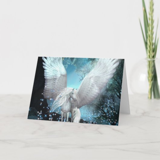 Je gaf me vleugels die Pegasus sprankelden Kaart (Voorkant)