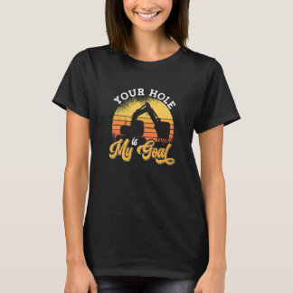Je gat is mijn doel Peuter Bouwplaats Graafmachine T-shirt