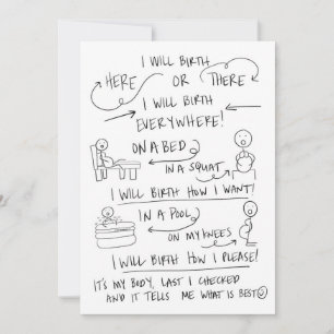 Je geboorte je weg Wenskaart Bedankkaart