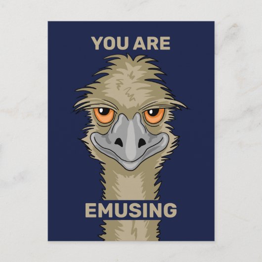 Je gebruikt Funny Emu Pun Briefkaart (Voorkant)