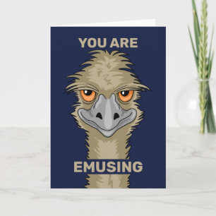 Je gebruikt Funny Emu Pun Greeting Kaart