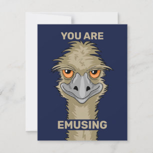Je gebruikt Funny Emu Pun Kaart