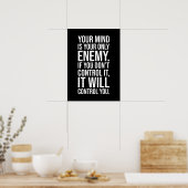 Je gedachten beheersen - Motivatie succes Poster (Keuken)