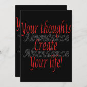 Je gedachten Creëer je leven (Voorkant / Achterkant)