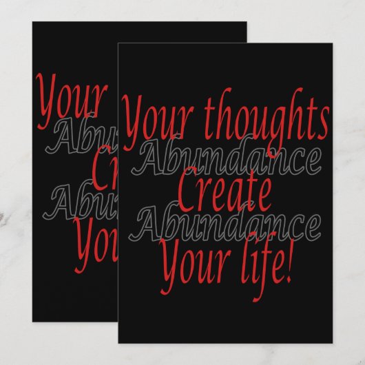 Je gedachten Creëer je leven (Voorkant / Achterkant)