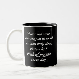 Je gedachten hebben oefening nodig. Sarcasm Tweekleurige Koffiemok