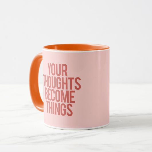 Je gedachten worden dingen mok (Voorkant links)