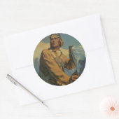 Je geeft hem Wings. Ronde Sticker (Envelop)