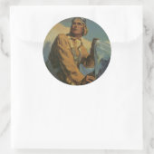 Je geeft hem Wings. Ronde Sticker (Tas)