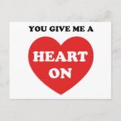 Je geeft me een hart op briefkaart (Voorkant)