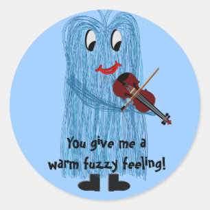 Je geeft me een warm gevoel voor flauw gevoel ronde sticker