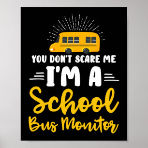 Je geeft me geen schoolbusmonitor halloween poster