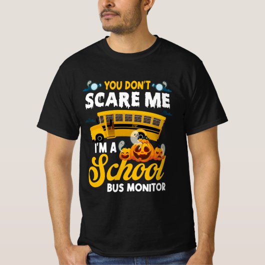 Je geeft me geen schoolbusmonitor halloween t-shirt (Voorkant)
