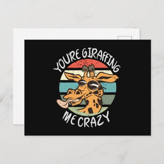 Je geeft me gek. briefkaart (Voorkant / Achterkant)