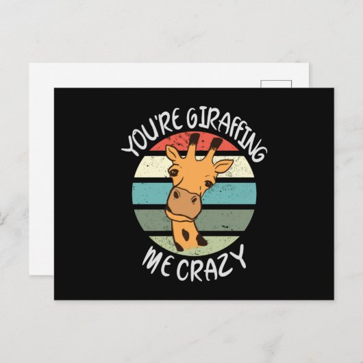 Je geeft me gek. briefkaart (Voorkant / Achterkant)