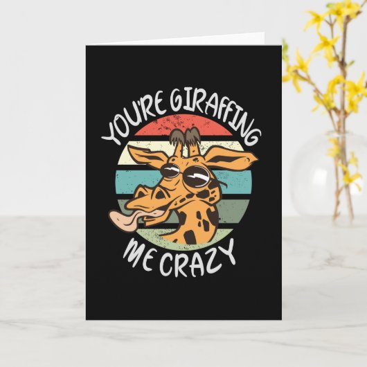 Je geeft me gek. kaart (Gele Bloem)