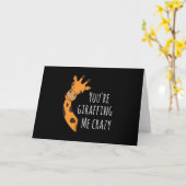 Je geeft me gek. kaart (Gele Bloem)