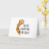 Je geeft me gek. kaart (Gele Bloem)