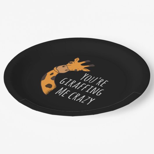 Je geeft me gek. papieren bordje (Gekanteld)