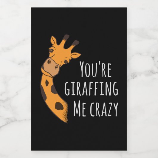 Je geeft me gek. voedselcontainer etiket (Enkel label)