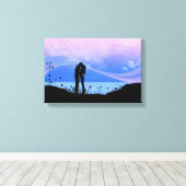 Je geeft me vlinders canvas afdruk (Insitu (Houten vloer))