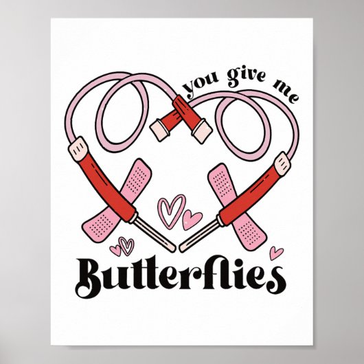 Je geeft me vlinders flebotomist PBT Valentijn Poster (Voorkant)