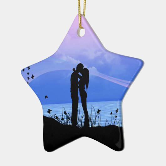 Je geeft me vlinders keramisch ornament (Links)